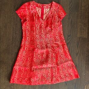 Red Paisley Dress